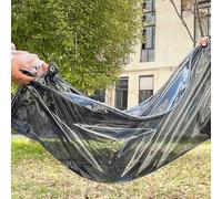 Lona Impermeable Transparente Negra 1,5 x 2,3 m,Lona Vidrio Blando para Exteriores con Ojales metálicos,para Cubierta Resistente al frío,Resistente a Intemperie.,W*H-1.1x3m