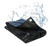 Lona impermeable transparente resistente al agua, 3,6 x 4 m, resistente a los rayos UV, esquinas de goma reforzada, cubierta de polietileno duradera para protección de camping al aire libre, uso