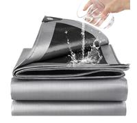 Lona impermeable y resistente, 180 g/m², resistente al agua, para exteriores, resistente a las heladas, protección UV, lona de plástico PE para jardín, cenador, camping, muebles, cobertizos, 2 m x 4 m