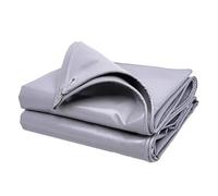 Lona impermeable y resistente, lona grande de PVC de 450 g/m², impermeable, resistente, con ojales reforzados, color negro (3 x 7 m)