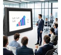Lona inflable de 4.88 m, kit de proyección de cara con bolsa de transporte para presentaciones de oficina, reuniones, al y visualización de deportes