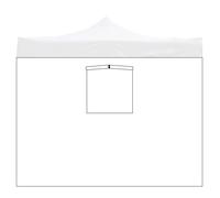 Lona lateral 3x2mt blanca impermeable con ventana de mirador cerrada MARKET-PRO