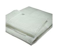 Lona multiusos con ojales, color blanco, transparente, con ojales, 140 g/m², para exteriores, resistente a los rayos UV, impermeable, para rebajes, cortinas, balcones, coberturas (3 x 5 m)