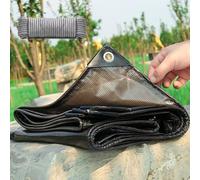 Lona negra grande de 1,4 m x 3,9 m, resistente al agua y a los rayos UV, lona para exteriores, para camping, jardinería y protección del suelo, cubierta versátil y resistente