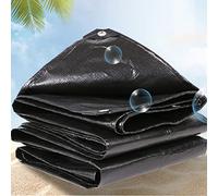 Lona Negra,Lonas Impermeables Exterior con Ojales,140 g/m² Lona Protectora para Camping,para Terrazas Muebles Jardín Piscina Coche,Duradera Resistente a Los Rayos UV,2x6m/6.56x19.68ft