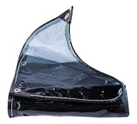 Lona Negra Transparente con Ojales,Lona Transparente De PVC Impermeable De Alta Resistencia 400g/㎡,Lona para Jardín Terrazas,Lona Plástica para Proteger De La Lluvia,LxW-1.1x2.3m/3.3x7.5ft