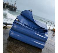 Lona para Exteriores 120 x 460 cm Impermeable Desgarros Polietileno Plastico Cubretodo con Ojales Duradera Multiusos para Leña, Muebles, Jardín, Piscinia, Vehículos, Azul