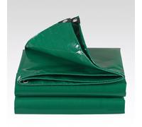 Lona para Exteriores 220 x 610 cm Impermeable Desgarros Polietileno Plastico Cubretodo con Ojales Duradera Multiusos para Leña, Muebles, Jardín, Piscinia, Vehículos, Verde