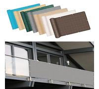 Lona para exteriores de 50 x 500 cm, resistente a la intemperie, de baja visibilidad, color gris, incluye correas de privacidad y protección solar, ideal para acampar y actividades al aire libre.