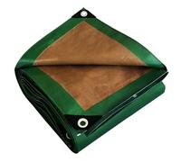 Lona para Techos 4x5 m - TECPLAST - HQ250TO - Verde y Marrón - Máximo Rendimiento - Lona Impermeable para Techadores y Carpinteros