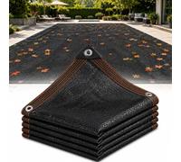 Lona Piscina, Cubierta Piscina Rectangular, Red Antihojas HDPE con Ojales | 80-90% de sombra;6 costuras, esquinas reforzadas; malla sombreo y tela sombra exterior para jardín y terraza.(6x8m)