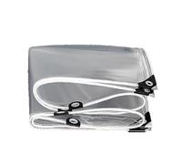 Lona Protección Transparente con Ojales, Lona Resistente Plegable Transparent, Lonas Impermeables Exterior Transparente, Polvo, Lluvia, Nieve, para Piscina, Terrazas, Balcón