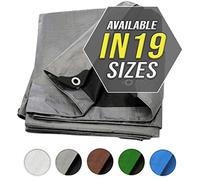 Lona Protectora de Trademark Supplies, de Color Plateado, Ideal para Cubrir embarcaciones, como toldo, etc., Cubierta para Piscinas o vehículos recreativos, 6X8-ST