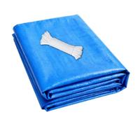 Lona Protectora Multiusos 220 x 360 cm Impermeable Lona de Protección Toldo Reforzado PE Multiusos Portátil para Muebles, Piscina, Jardín, Plateado, Azul