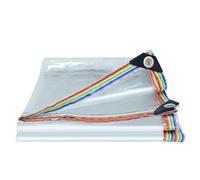 Lona Protectora Transparente con Ojales, Lona Transparente Resistente al Agua, Lona Transparente para Exteriores Impermeable, para Jardines, Camiones, Cenadores, Terrazas