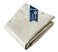 Lona PVC Impermeable 2,5x2,5 m Blanco Crema - Garantía de 5 años TECPLAST - LP506MU - Lona Exterior - Resistencia Anti-UV