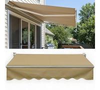 Lona Recambio para Toldo Retráctil Terraza, 380g/m² Tela de Techo Repuesto Impermeable, 2.0/3.0/4.0/5.0/6.0m, Cubierta Toldo Protección Solar Repuesto para Mercado, Jardín, Balcón