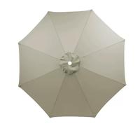 Lona Recambio Sombrilla 2-4m 6/8 Varillas-Poliéster Impermeable UV-techos Terrazas Exteriores Para Jardín Patio Terraza Piscina-Solo Toldo(Gray-Brown,13.1ft 8rib)