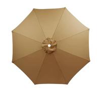 Lona Recambio Sombrilla 2-4m 6/8 Varillas-Poliéster Impermeable UV-techos Terrazas Exteriores Para Jardín Patio Terraza Piscina-Solo Toldo(Khaki,9.8ft 6rib)