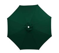 Lona Recambio Sombrilla 2-4m 6/8 Varillas-Poliéster Impermeable UV-techos Terrazas Exteriores Para Jardín Patio Terraza Piscina-Solo Toldo(Dark Green,8.9ft 6rib)