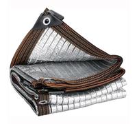 Lona reflectante de aluminio para protección solar, resistente a los rayos UV, para invernaderos, pérgolas, terrazas, gallineros, 1,8 x 2,4 m, cubierta para exteriores