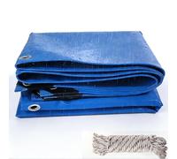 Lona Remolque 130 x 130 cm Antidesgarro, Impermeable, Protección UV, Resistente a La Intemperie, Resistente Al Moho Lona de Protección para Madera para Camping, Camión, Azul