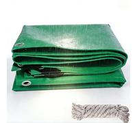Lona Remolque 380 x 430 cm Antidesgarro, Impermeable, Protección UV, Resistente a La Intemperie, Resistente Al Moho Lona de Protección para Madera para Camping, Camión, Verde