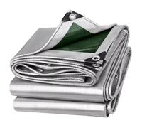 Lona Resistente Al Agua y a La Lluvia, Lona Resistente, con Bordes Reforzados, 100% Bloqueo UV, Lona Resistente Al Desgarro, Adecuada for Acampar, Terrazas(Silver,26x49ft/8x14.8m)