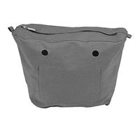 Lona SóLida Impermeable Inserto Forro Interior Inserto Bolsillo Cremallera para Obag o Bag Bolso de Mano Gris Profundo