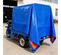 Lona Tarp 3.9 x 4 m Impermeable y Antidesgarro Cubretodo Múltiples Usos Esquinas Reforzadas para Terrazas Muebles Leña Jardín Piscina Coche, Azul