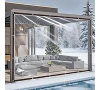 Lona Transparente 1.1 x 2.5 m Toldo Reforzado PE 100G M² Protección contra UV, con Ojales de Acero Inoxidable Toldo Reforzado Impermeable para Camping, Jardín, Camión, Transparente