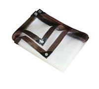 Lona Transparente 100 x 530 cm Protección contra La Lluvia Lona Impermeable de PVC Transparente con Ojales Resistente Al Polvo para Exteriores, Terraza, Gallinero, Balcón, A