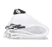 Lona Transparente 130 x 222 cm Duradera Resistente a Los Rayos UV Desgarros, Multiusos Lona Reforzada Universal con Cuerda para Leña, Muebles, Jardín, Piscinia, Vehículos, Transparente