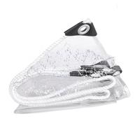 Lona Transparente 250 x 350 cm Duradera Resistente a Los Rayos UV Desgarros, Multiusos Lona de Protección con Ojales con Cuerda para Exteriores, Plantas, Invernadero, Transparente