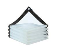 Lona Transparente 250 x 405 cm Resistente a Los Rayos UV Al Desgarro, Prueba de Viento, Resistente a Las Heladas Toldo Transparente Exterior para Piscina, Coche, Jardín, Color Transparente