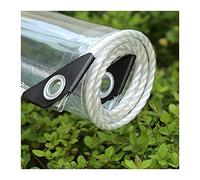 Lona Transparente con ojales, 0,55mm Espesor, Lonas Impermeables exterior, Durable, Buen aislamiento térmico, Mallas anti-heladas, para Muebles Jardin Gazebo Plantas (1.8x3m/5.9x9.8ft)