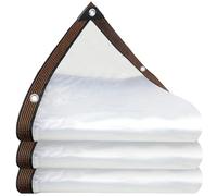 Lona Transparente con Ojales 200 x 360 cm 450 G M² con Ojales Duradera Resistente a Los Rayos UV Desgarros Lona de Protección para Madera para Camping, Cenador, Porche, A