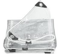 Lona Transparente con Ojales 220 x 385 cm Lona Impermeable Exterior Transparente Protección contra La Lluvia con Cuerda para Jardín, Piscina, A