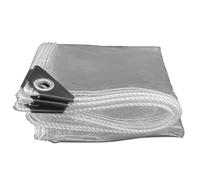 Lona Transparente con Ojales 265 x 320 cm Impermeable, Rasgaduras, con Ojales Lona Transparente Resistente Al Agua para Muebles de Jardín, Madera, Coche, Camping, Piscina, Blanco