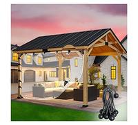 Lona transparente con ojales, cubierta de PVC impermeable, cortina para exteriores con bridas para cables, lona resistente personalizable de 3 x 5 m