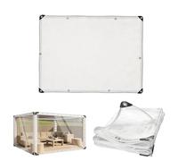 Lona Transparente con Ojales, Duradera Resistente a Los Rayos UV Desgarros, Multiusos Lona Protección con Ojales Cuerda para Exteriores, Plantas, Invernadero, Cenadores y Patios(7.5x11ft/2.2x3.3m)