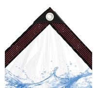Lona - Transparente - con Ojales, Lona Impermeable 2x3m para protección contra la Lluvia en Balcones/Muebles de jardín, Lona Protectora para Cubierta de cajón de Arena/Piscina