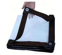 Lona transparente con ojales, resistente al desgarro, impermeable, para exteriores, para invernaderos, jardines, plantas, cubierta de panel transparente resistente (4 x 5 m)