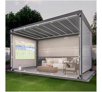 Lona Transparente Cortina Impermeable,Panel Lateral De Lona Claras Con Cremallera,Cubierta De Lona Anti-lluvia Para Patio Garaje Pérgola,Cortinas De Lona Pvc Exterior 0,3mm,clear-3.6x2.2m/11.8*7.2ft
