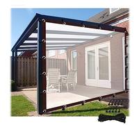 Lona Transparente Cubierta Gruesa de PE con Ojales Hoja de Lona Transparente Paneles Laterales de Lona, para Acampar, Jardín, Balcón, Techo(1.8x2m/5.9x6.56ft)