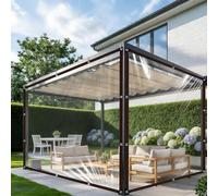 Lona transparente de 220 x 250 cm con ojales, 100 g/m², resistente a los rayos UV, para camping, exterior, jardín, construcción, lona impermeable pesada, lona industrial