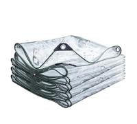 Lona Transparente de PVC con Cremallera, Cortina Puerta Vidrio Suave Hebilla giratoria, Lona Pantalla Impermeable 2 Cremalleras para Acampada(W2mxH2m)