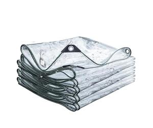 Lona Transparente de PVC con Cremallera, Cortina Puerta Vidrio Suave Hebilla giratoria, Lona Pantalla Impermeable 2 Cremalleras para Acampada(W1.5mxH2m)