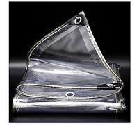 Lona transparente de PVC de 4 x 6 m, resistente al agua, 400 g/m², impermeable, para camping, plantas y protección al aire libre