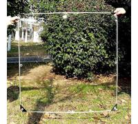 Lona transparente de PVC resistente al agua de 500 g/m², cubierta de lona de vinilo transparente, toldo transparente de 0,35 mm, toldo de patio, lona de vidrio suave con aislamiento antienvejecimiento